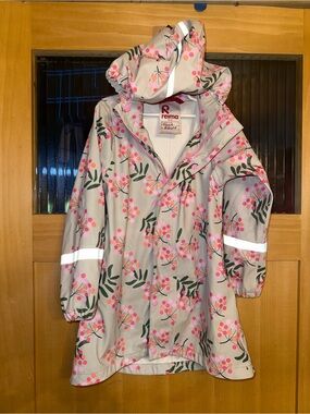 Reima Kids Waterproof Rain Jacket “size 7 – floral print